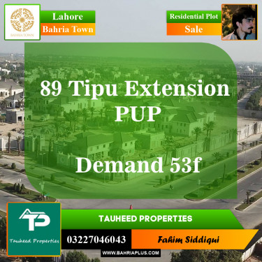 Residential Plot for Sale in Bahria Town, Lahore - (BP-145323)