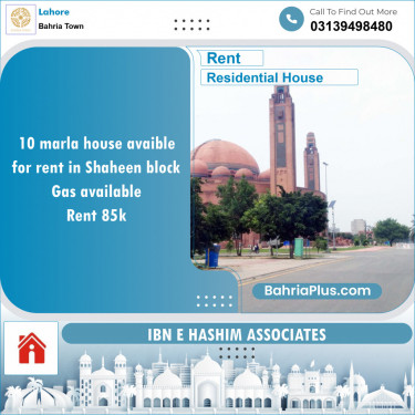 Residential House for Rent in Bahria Town, Lahore - (BP-145334)