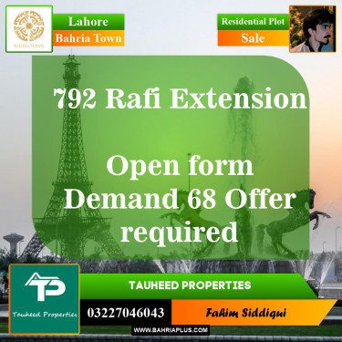 Residential Plot for Sale in Bahria Town, Lahore - (BP-145335)