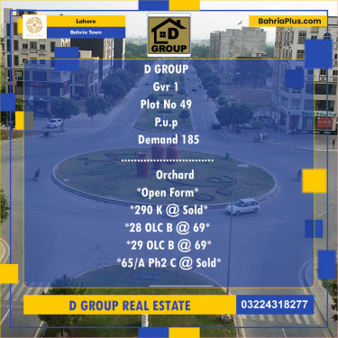 Residential Plot for Sale in Golf Phase 1 -  Bahria Town, Lahore - (BP-145417)