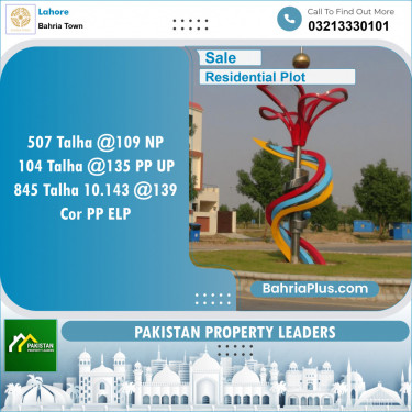 Residential Plot for Sale in Bahria Town, Lahore - (BP-145508)