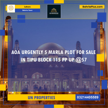 Residential Plot for Sale in Bahria Town, Lahore - (BP-145534)