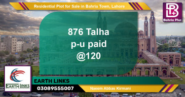 Residential Plot for Sale in Bahria Town, Lahore - (BP-145679)