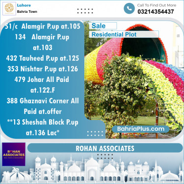 Residential Plot for Sale in Bahria Town, Lahore - (BP-145728)