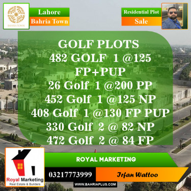 Residential Plot for Sale in Bahria Town, Lahore - (BP-145811)