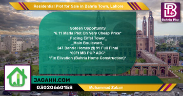 Residential Plot for Sale in Bahria Town, Lahore - (BP-145842)