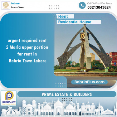 Residential House for Rent in Bahria Town, Lahore - (BP-145850)