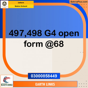 Residential Plot for Sale in Phase 4 - G4 Block -  Bahria Orchard, Lahore - (BP-146364)
