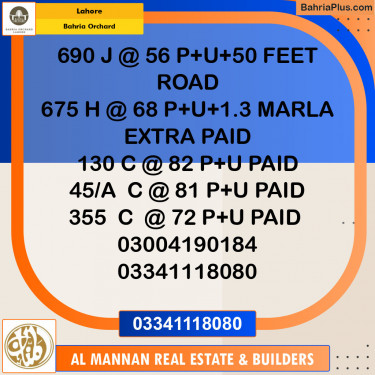 Residential Plot for Sale in Phase 2 - J Block -  Bahria Orchard, Lahore - (BP-146424)
