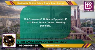 Residential Plot for Sale in Bahria Town, Lahore - (BP-146447)