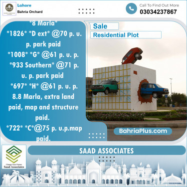 Residential Plot for Sale in Bahria Orchard, Lahore - (BP-146459)