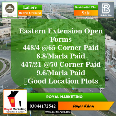 Residential Plot for Sale in Bahria Orchard, Lahore - (BP-146532)