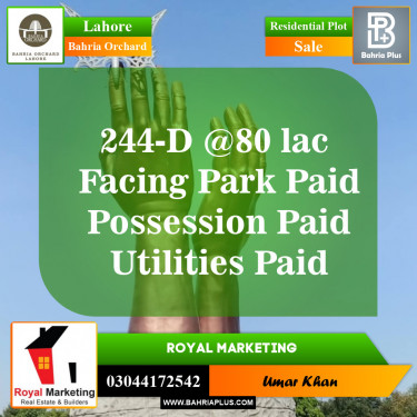 Residential Plot for Sale in Bahria Orchard, Lahore - (BP-146552)