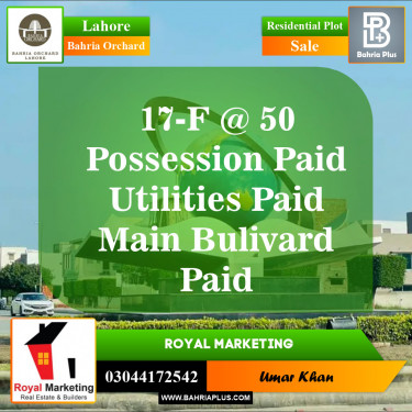 Residential Plot for Sale in Bahria Orchard, Lahore - (BP-146564)