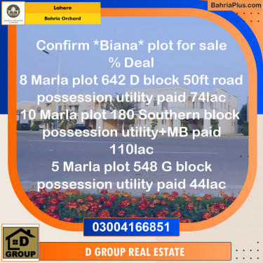 Residential Plot for Sale in Bahria Orchard, Lahore - (BP-146623)