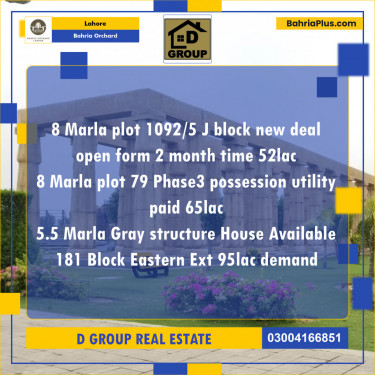 Residential Plot for Sale in Bahria Orchard, Lahore - (BP-146634)