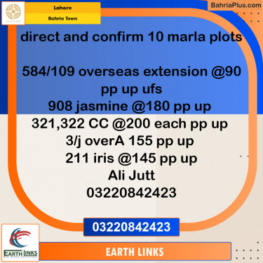 Residential Plot for Sale in Bahria Town, Lahore - (BP-146635)