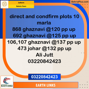 Residential Plot for Sale in Bahria Town, Lahore - (BP-146639)