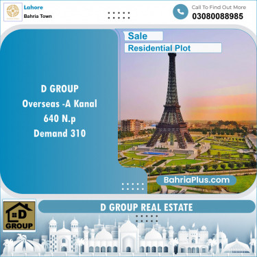 Residential Plot for Sale in Bahria Town, Lahore - (BP-146653)
