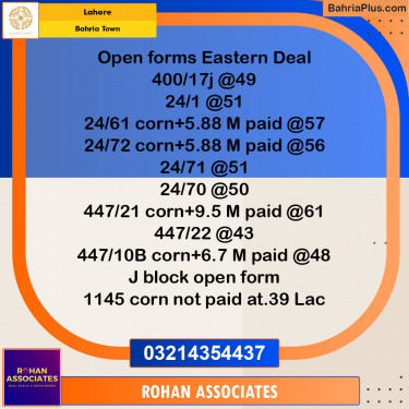 Residential Plot for Sale in Bahria Town, Lahore - (BP-146739)