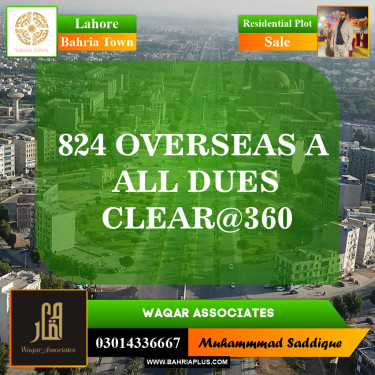 Residential Plot for Sale in Bahria Town, Lahore - (BP-146742)