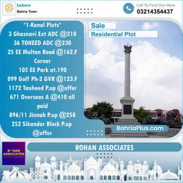Residential Plot for Sale in Sector F - Ghaznavi Ext. Block -  Bahria Town, Lahore - (BP-146744)