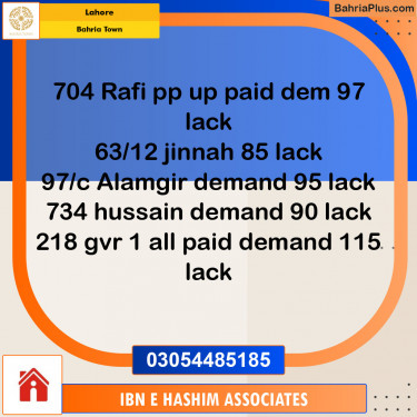 Residential Plot for Sale in Bahria Town, Lahore - (BP-146757)