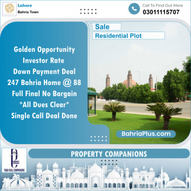 Residential Plot for Sale in Bahria Town, Lahore - (BP-146838)