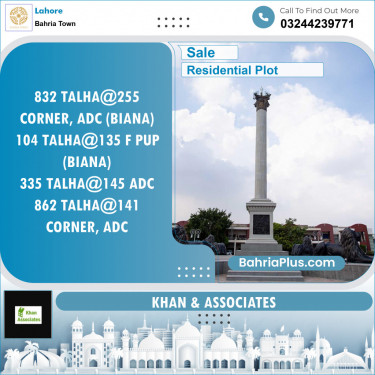 Residential Plot for Sale in Bahria Town, Lahore - (BP-146839)