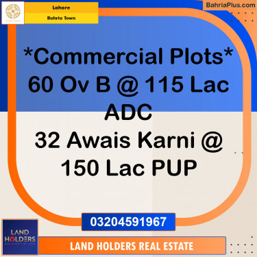 Commercial Plot for Sale in Bahria Town, Lahore - (BP-146905)