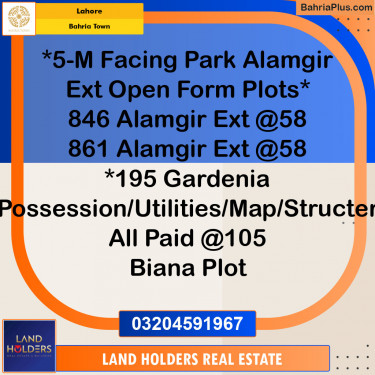 Residential Plot for Sale in Bahria Town, Lahore - (BP-146963)