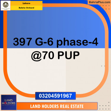 Residential Plot for Sale in Bahria Orchard, Lahore - (BP-146965)