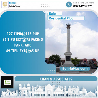 Residential Plot for Sale in Bahria Town, Lahore - (BP-146982)