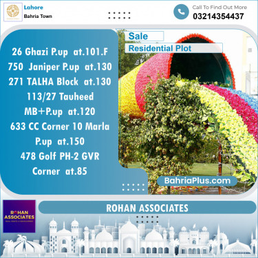 Residential Plot for Sale in Bahria Town, Lahore - (BP-147006)