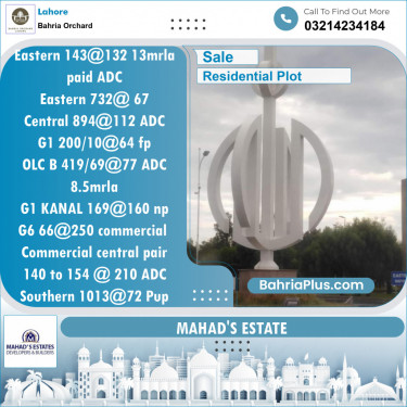Residential Plot for Sale in Bahria Orchard, Lahore - (BP-147070)