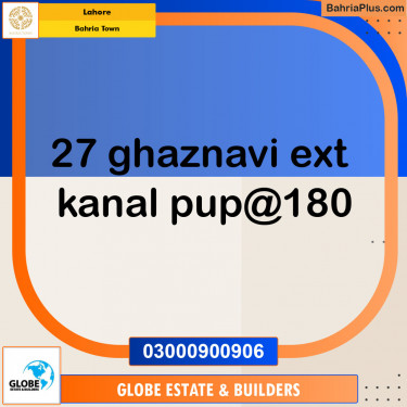 Residential Plot for Sale in Sector F - Ghaznavi Ext. Block -  Bahria Town, Lahore - (BP-147098)