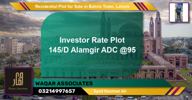 Residential Plot for Sale in Sector F - Alamgir Block -  Bahria Town, Lahore - (BP-147103)