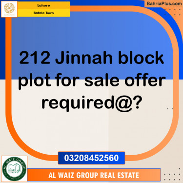 Residential Plot for Sale in Bahria Town, Lahore - (BP-147269)