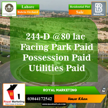 Residential Plot for Sale in Bahria Orchard, Lahore - (BP-147400)