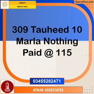 Residential Plot for Sale in Bahria Town, Lahore - (BP-147420)