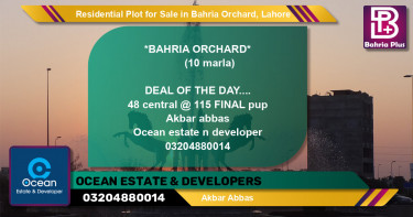 Residential Plot for Sale in Bahria Orchard, Lahore - (BP-147455)