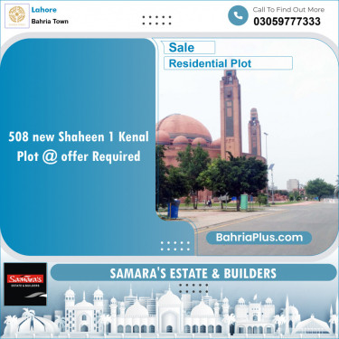 Residential Plot for Sale in Bahria Town, Lahore - (BP-147510)