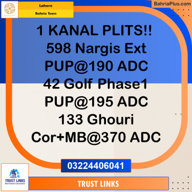 Residential Plot for Sale in Bahria Town, Lahore - (BP-147515)