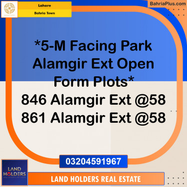 Residential Plot for Sale in Bahria Town, Lahore - (BP-147635)