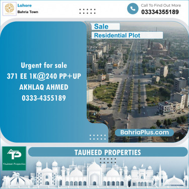 Residential Plot for Sale in Bahria Town, Lahore - (BP-147650)