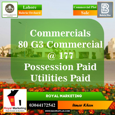 Commercial Plot for Sale in Bahria Orchard, Lahore - (BP-147657)