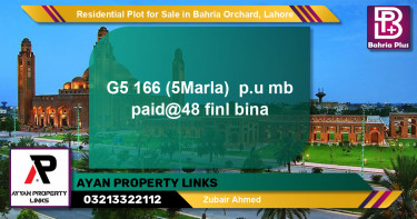 Residential Plot for Sale in Phase 4 - G5 Block -  Bahria Orchard, Lahore - (BP-147680)