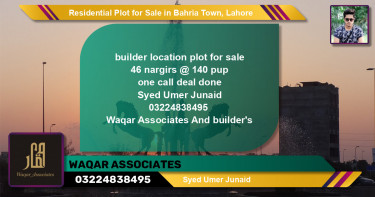 Residential Plot for Sale in Bahria Town, Lahore - (BP-147712)