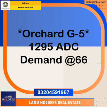 Residential Plot for Sale in Bahria Orchard, Lahore - (BP-147729)