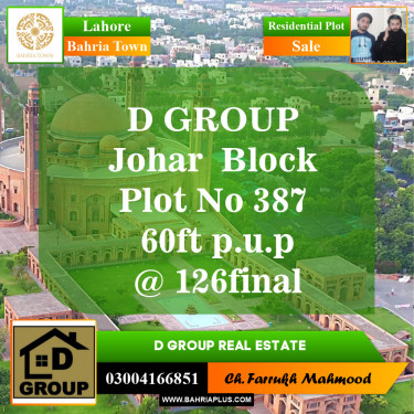 Residential Plot for Sale in Bahria Town, Lahore - (BP-147743)
